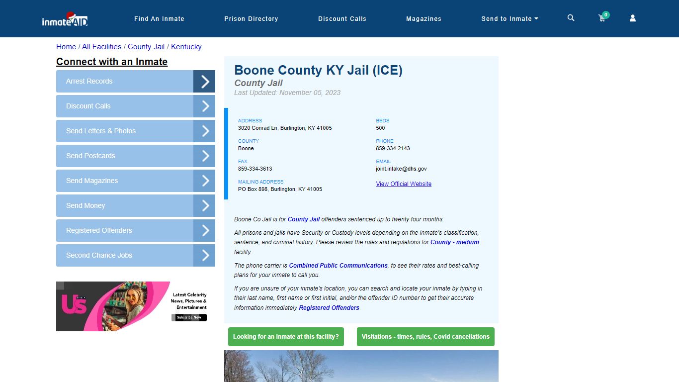 Boone County KY Jail (ICE) - Inmate Locator - Burlington, KY